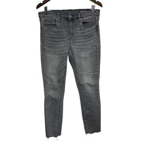 Blank NYC Jeans Womens 30 Black Gray The Bond Crop Ankle Mid Rise Skinny Stretch